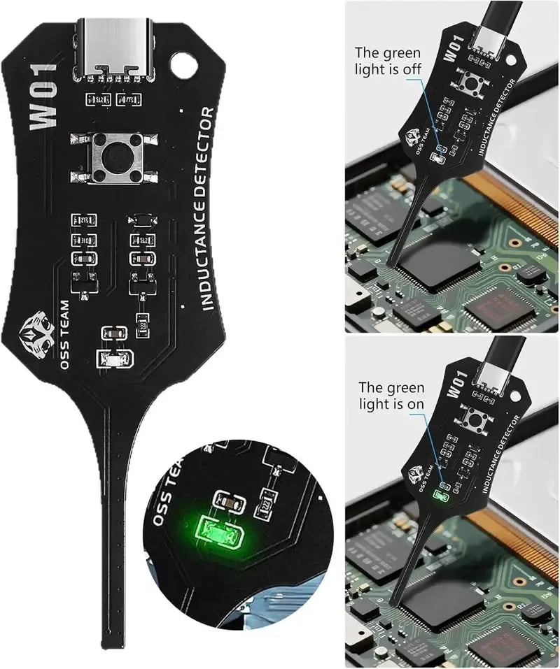Type-C Motherboard Coil & Inductor Diagnostic Tester – Circuit Board Detection Tool 🔍