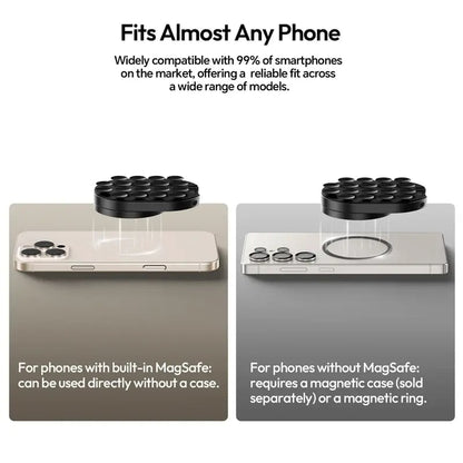 📱 Magnetic Suction Cup Phone Mount: Versatile Desktop Stand & Wall-Mounted Holder – Strong Magnetic Grip for Smartphones – Ideal for Glass, Mirrors & Smooth Surfaces