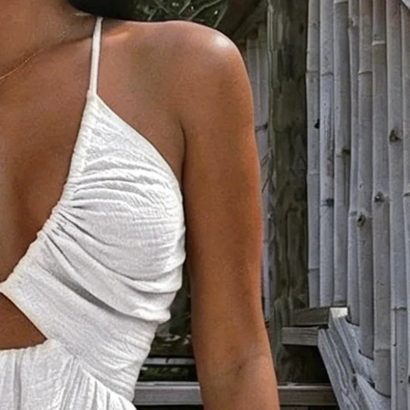 👗 LIMITED-TIME 50% OFF! ✨ Women's Summer Sexy V-Neck Maxi Dress – Deep V, Front Cutout, High Slit, Open Back ☀️