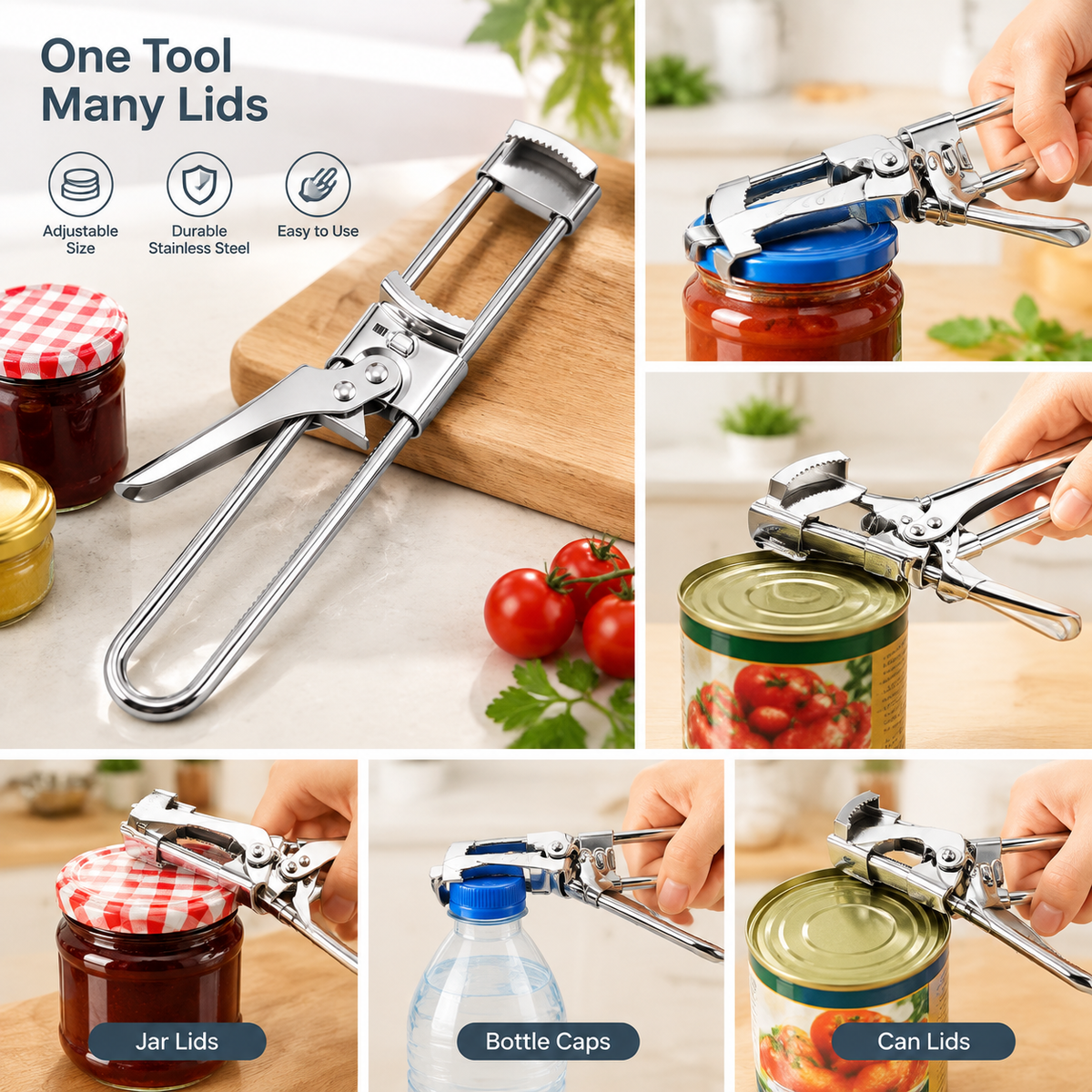 Adjustable jar and bottle opener - product image 7