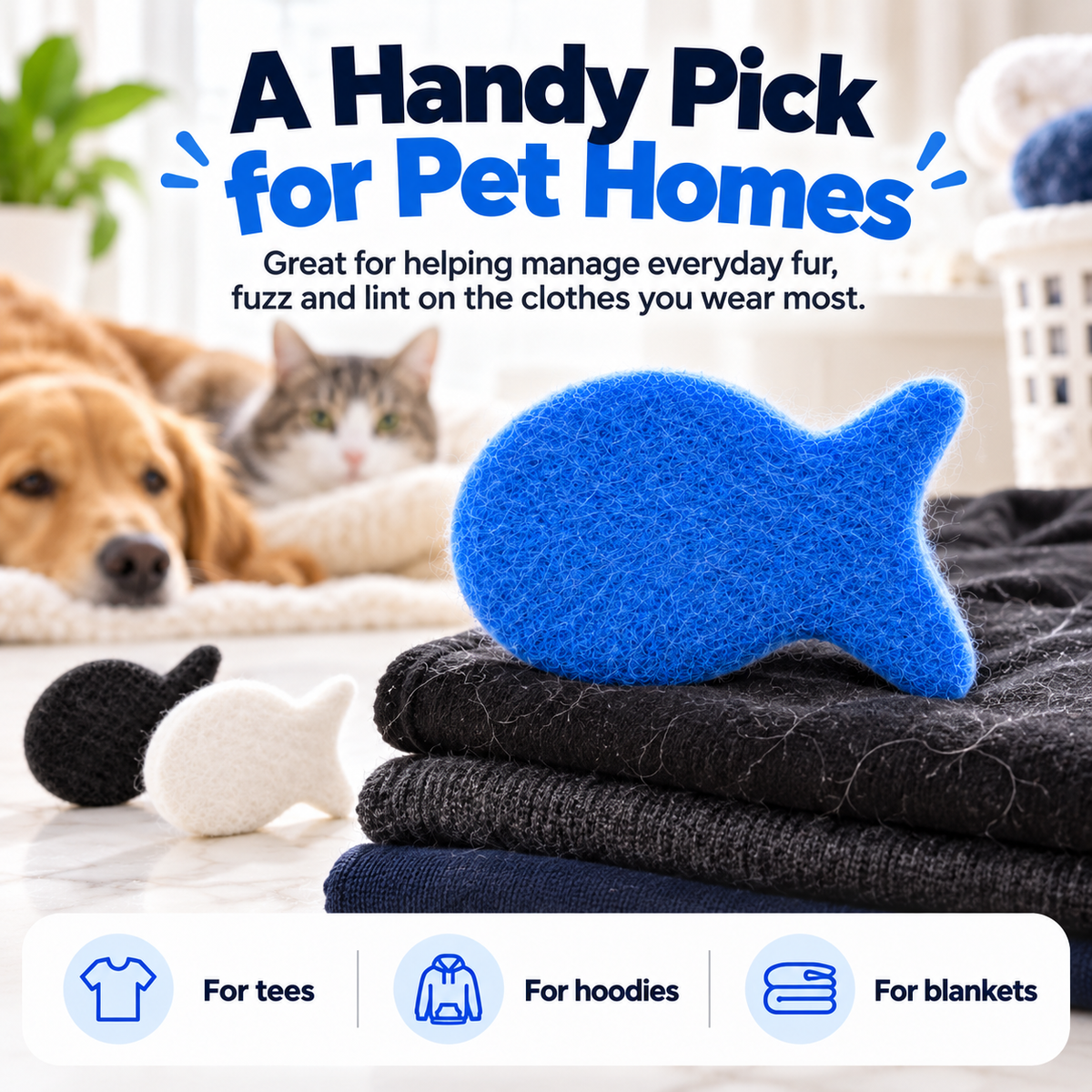 🐾 FurFish™ – Reusable Laundry Pet Hair Remover