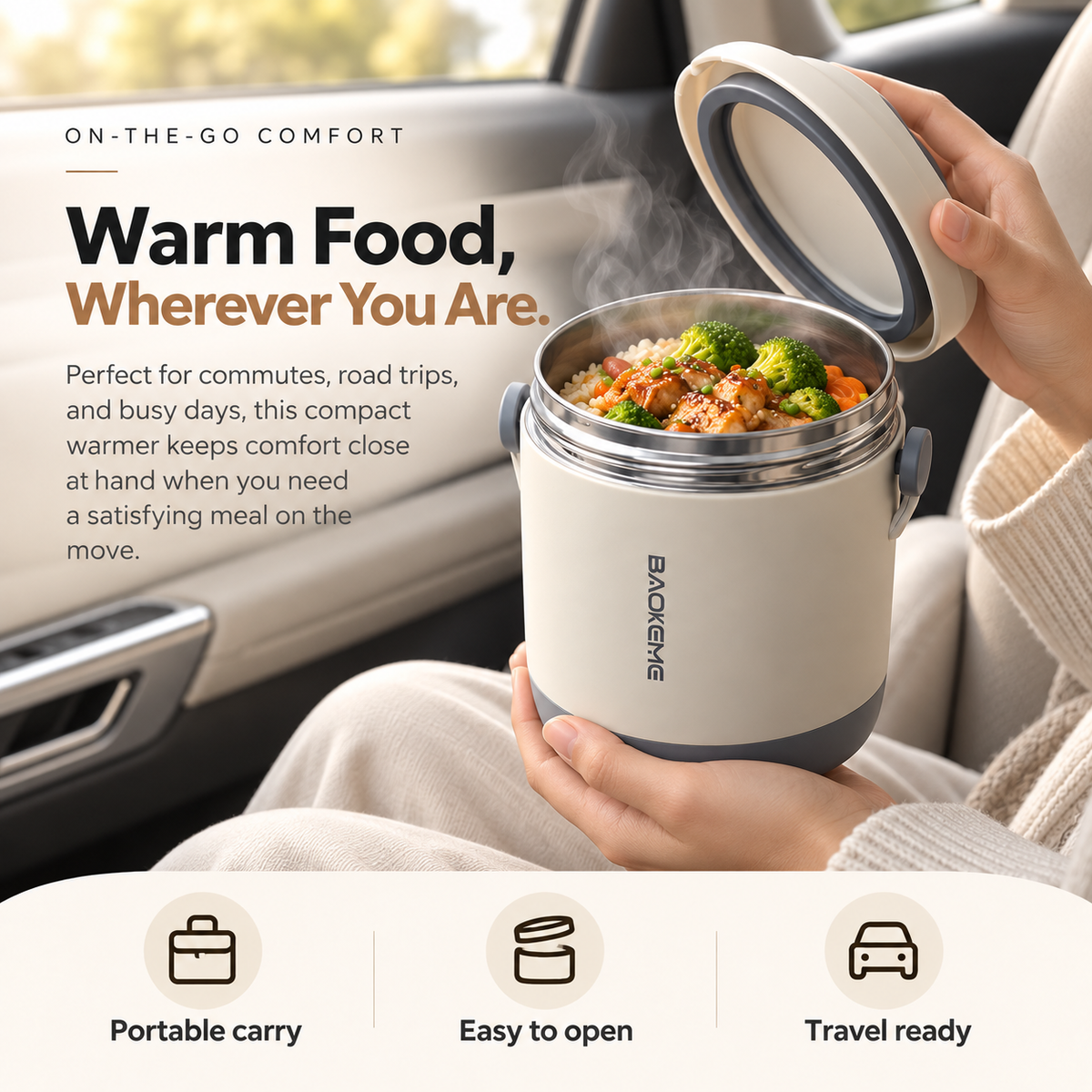 🔥 HeatMate™ Portable Food Warmer – Electric Heated Lunch Box for Hot Meals Anywhere