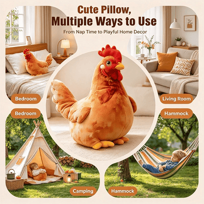 🐔 Cozy Chicken Plush Pillow