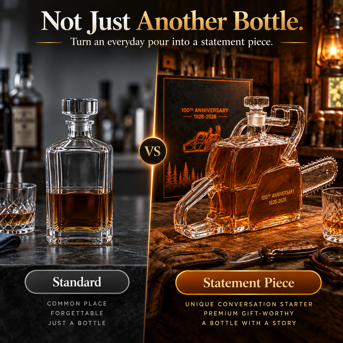 100th Anniversary Whiskey Bottle