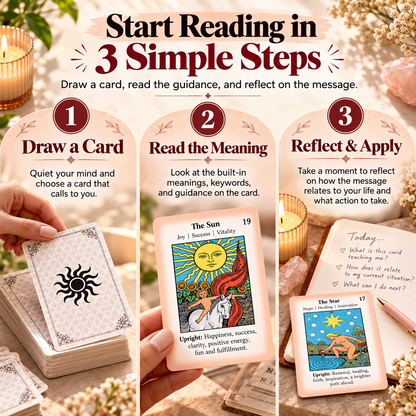🔮 MysticPath™ Beginner Tarot Kit – Complete Learning & Divination Set🌙