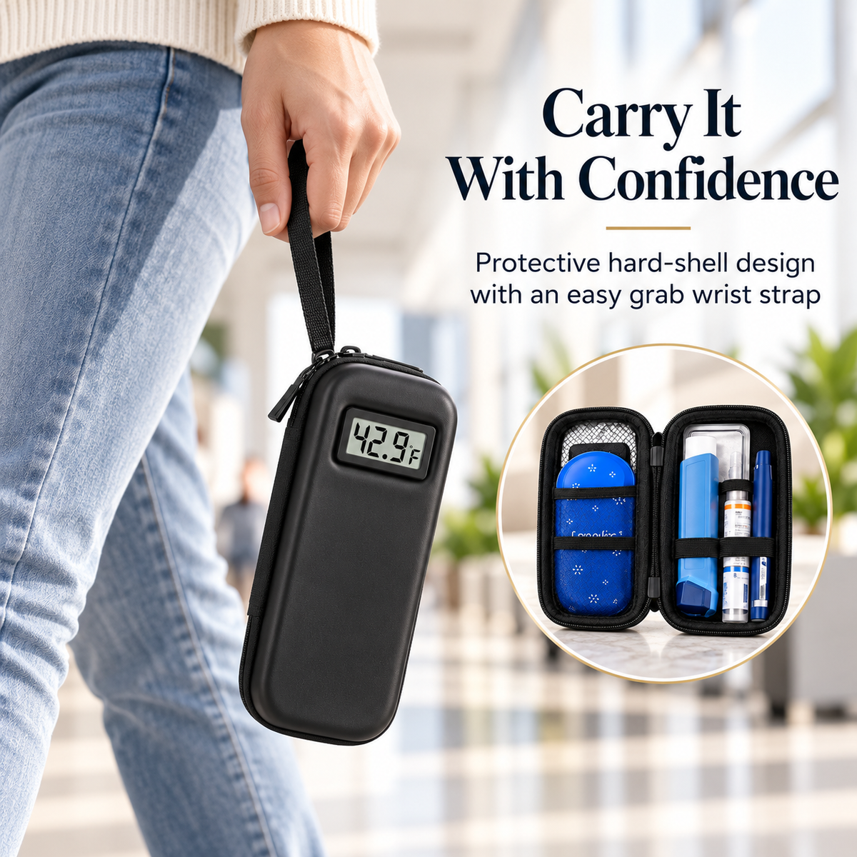 🔥Insulin Cooler Travel Case with Temperature Display