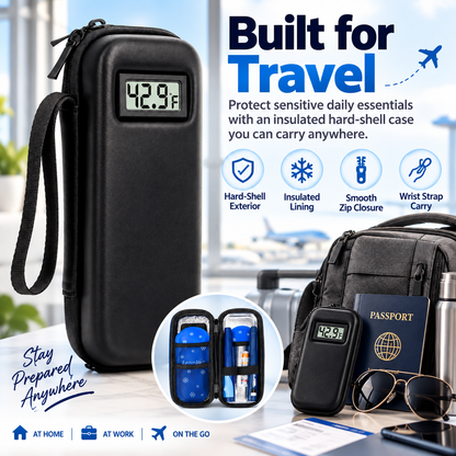 Insulin Cooler Travel Case with Temperature Display