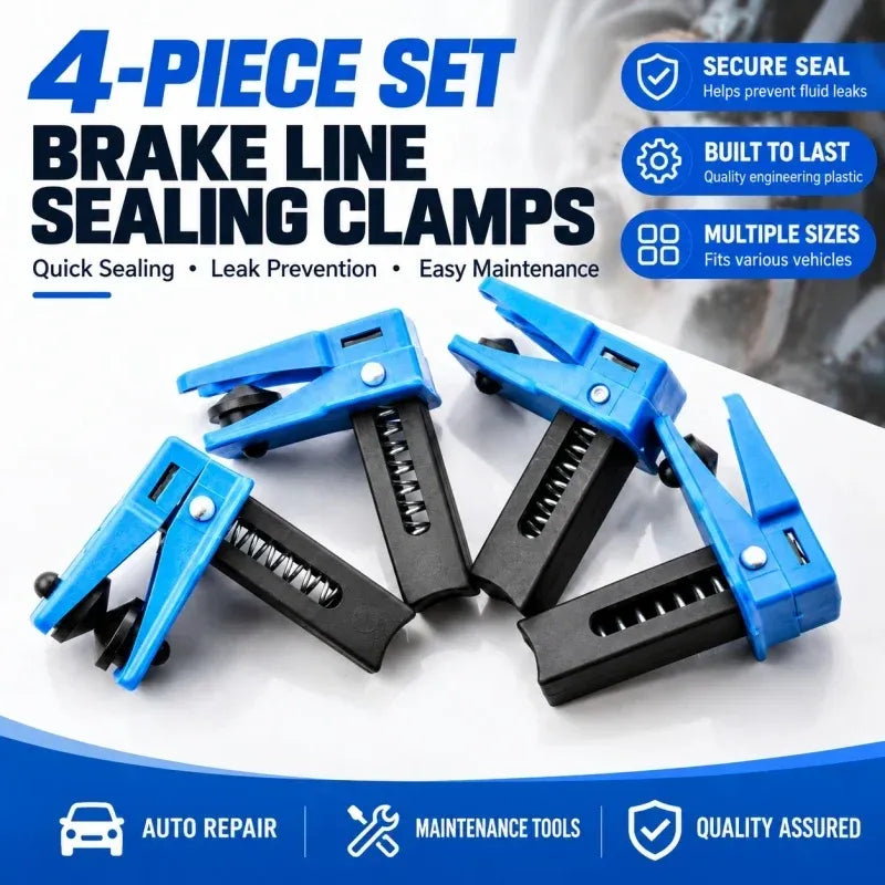 🔧 Brake Fluid Line Plug & Clamp – Handy Automotive Repair Tool
