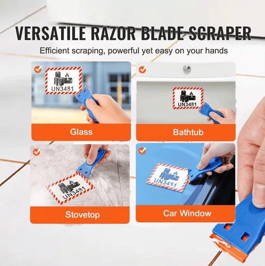 🪒 2-Piece Plastic Razor Scrapers – Includes 100 Replacement Blades
