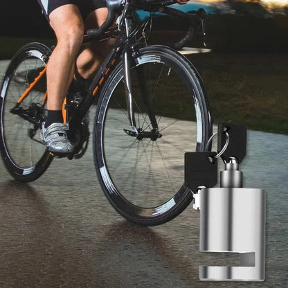 Push-to-lock silver disc brake lock - product image 7