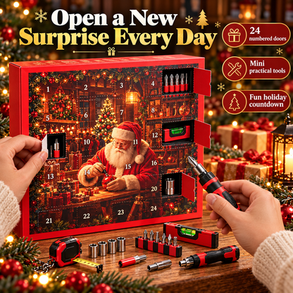 🛠️ ToolJoy™ Christmas Tool Advent Calendar – Mini Tool Surprise Gift Box for DIY Lovers