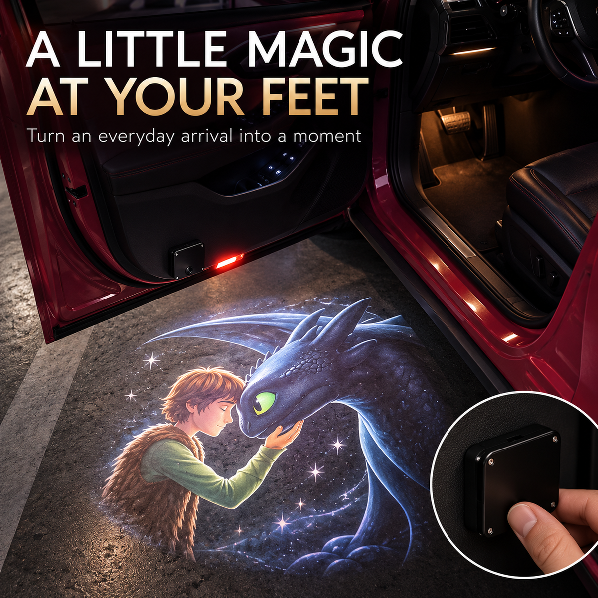 🐉 DragonGlow Car Door Projector Lights — 2-Pack