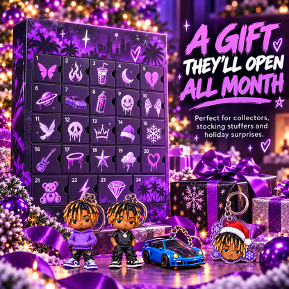🎁 24-Day Street-Style Mystery Keychain Advent Calendar – Christmas Surprise Gift Box