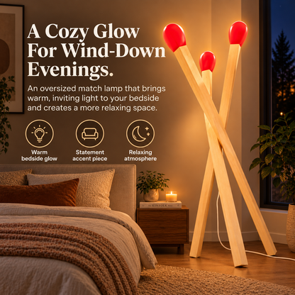 Light Up Your Space with a  Matchstick Lamp – Fun, Cozy & Eye-Catching Statement Floor Light