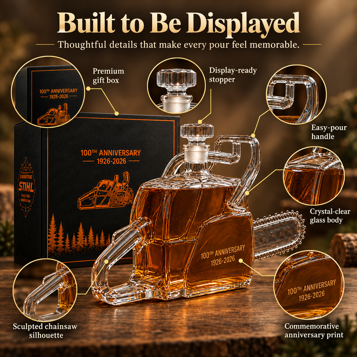 100th Anniversary Whiskey Bottle