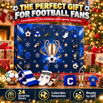🏆 GoalRush™ Football Advent Calendar – Christmas Soccer Countdown Gift Box for Fans