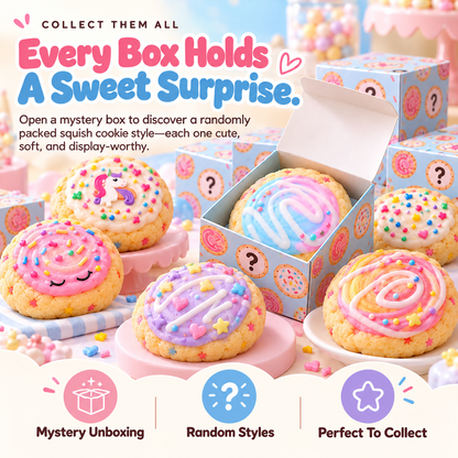 🍭 SquishMallow™ Mystery Cookie Blind Box – Kawaii Slow-Rising Squishy Toy with Sweet Surprise Collectibles
