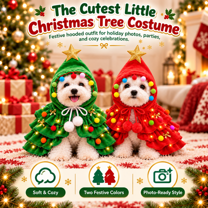🎄 PawTree™ Christmas Dog Costume – Cozy Holiday Outfit for Festive Photos & Parties