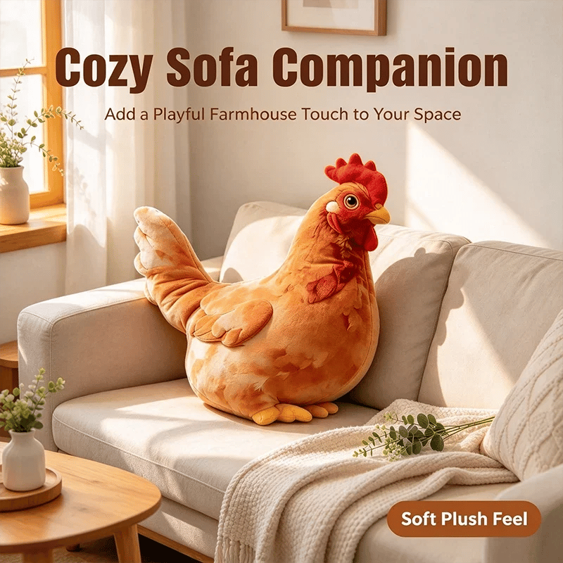🐔 Cozy Chicken Plush Pillow