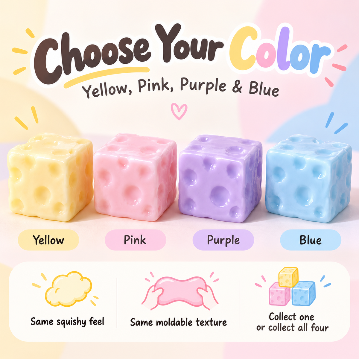 Squishy Cheese Stress Toy – Giant Moldable Cheese Fidget Toy for Stress Relief, Sensory Play & Desk Fun ⭐⭐⭐⭐⭐