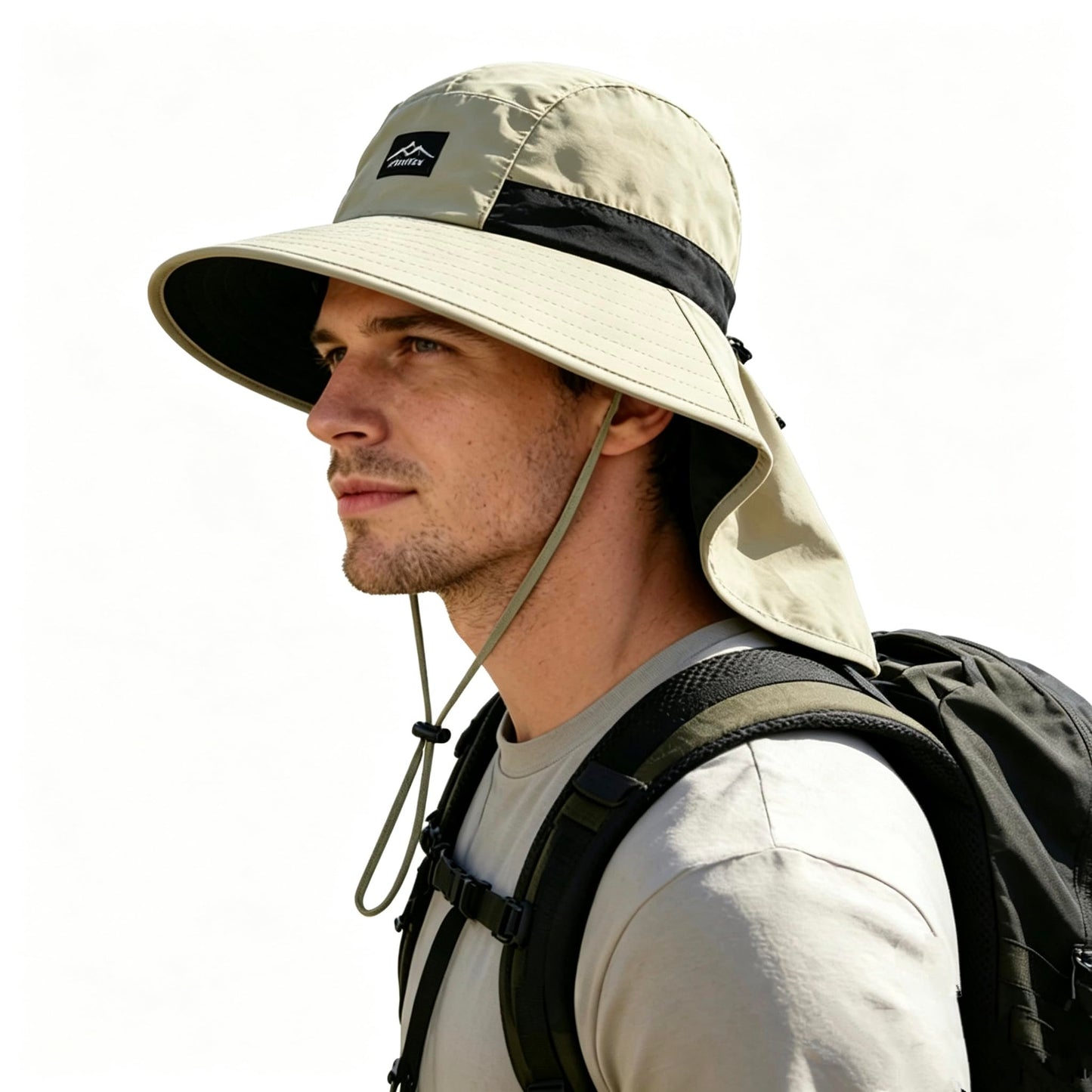 UPF 50+ Wide Brim Sun Hat with Neck Flap