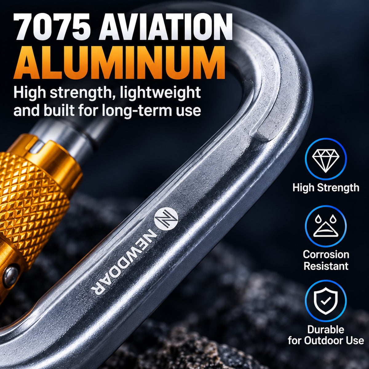 🧗 LockClimb™ Auto-Locking Carabiner – Lightweight Heavy-Duty Clip for Climbing & Outdoor Adventures