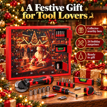 🛠️ ToolJoy™ Christmas Tool Advent Calendar – Mini Tool Surprise Gift Box for DIY Lovers