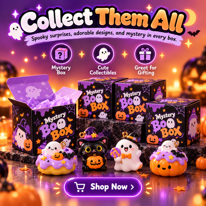 🎃 BooPop™ Halloween Mystery Blind Box – Cute Spooky Surprise Collectibles