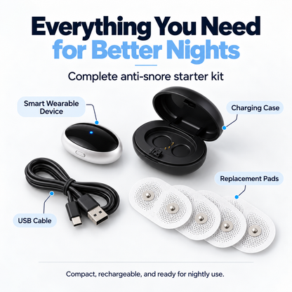😴QuietRest™ Smart Sleep Support Wearable – Rechargeable Comfort for More Peaceful Nights