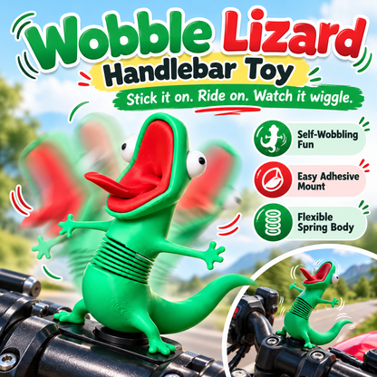 🦎 WiggleLizard™ Wobble Handlebar Toy – Funny Shaking Lizard Motorcycle Decoration