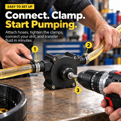 🔧 FlowMaster Pro™ Drill-Powered Transfer Pump
