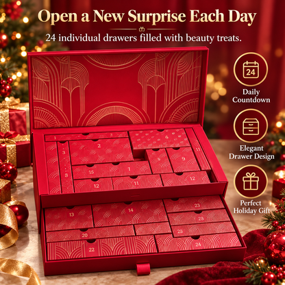 💄 GlamVault™ Luxury Beauty Advent Calendar – 24 Days of Beauty Surprises & Holiday Magic