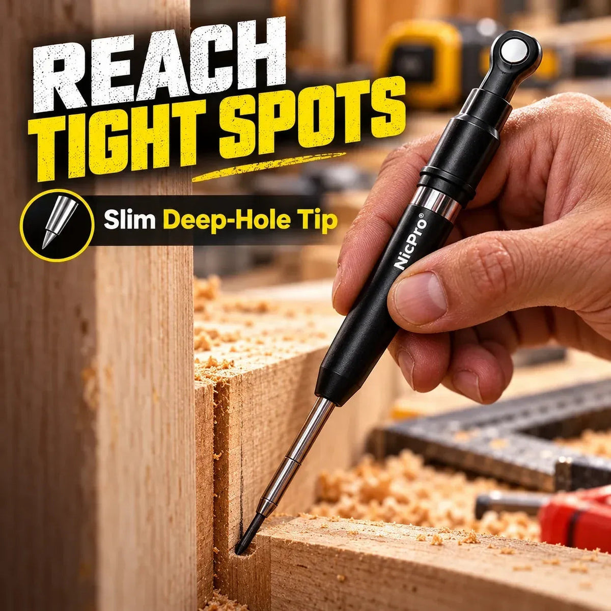 ✏️ Reusable Carpenter Pencil – FREE 10-Piece Lead Refill Kit
