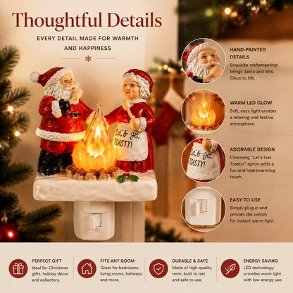 Santa Claus Resin Night Light - Creative Christmas Decorative Light for Home Living Room, Indoor Festive Home & Party Supplies