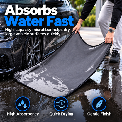 🚗 AquaMax™ Car Drying Towel – Ultra Absorbent Oversized Microfiber Towel for Spotless Shine