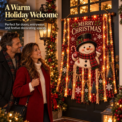 🎄✨ Christmas Glow Door Banner – Light-Up Holiday Welcome Decor for a Festive Entrance