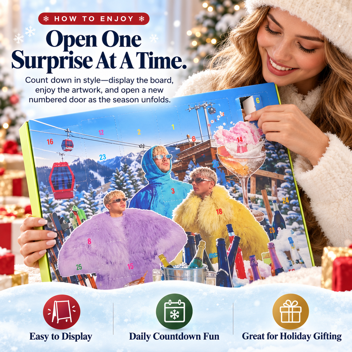GlowLuxe™ 24-Day Beauty Advent Calendar – Makeup & Beauty Surprise Countdown