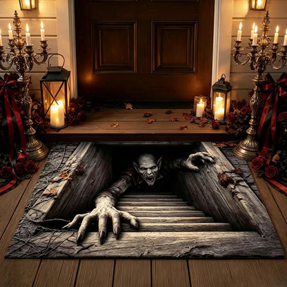 🎃 50% OFF | Halloween 3D Horror Door Mat – Spooky Skull & Monster Rug for Porch, Entryway & Haunted House Decor