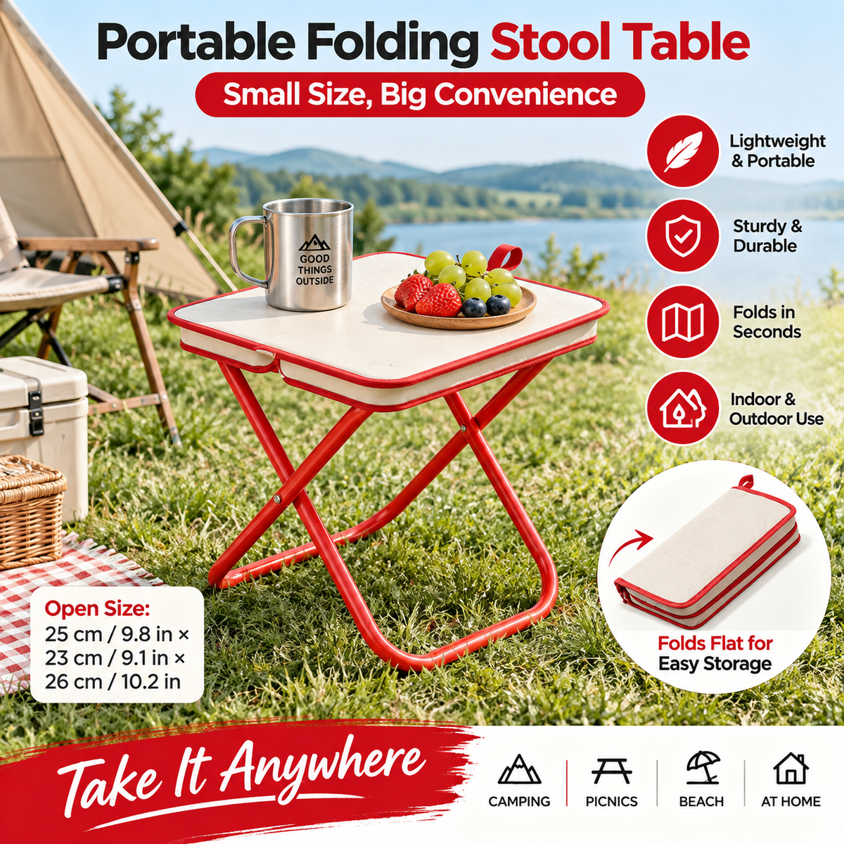 Portable Ultra-Compact Folding Stool