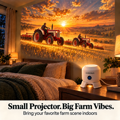 🚜 Tractor Farm Projector | Cozy Room Glow