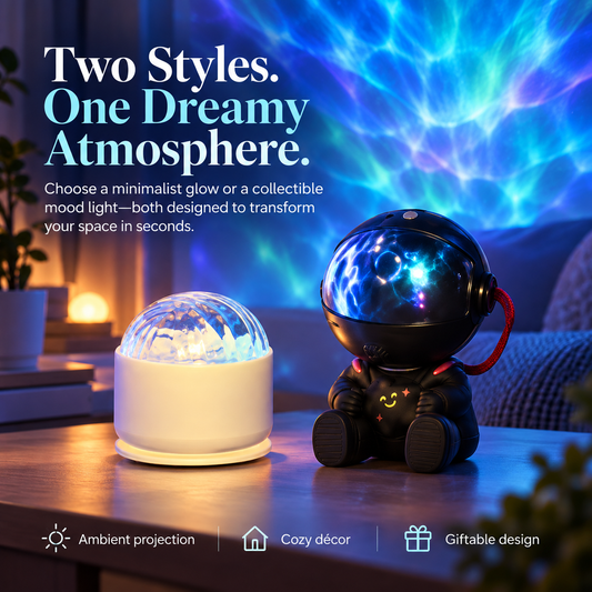 Galaxy Projector Night Light, Astronaut Starry Sky Lamp with Colorful Nebula Projection, Ambient Mood Light for Bedroom, Gaming Room, Kids & Gift Decor