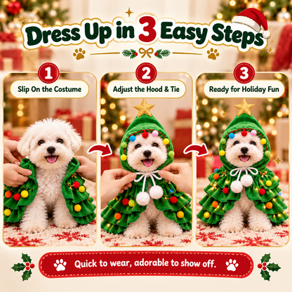 🎄 PawTree™ Christmas Dog Costume – Cozy Holiday Outfit for Festive Photos & Parties