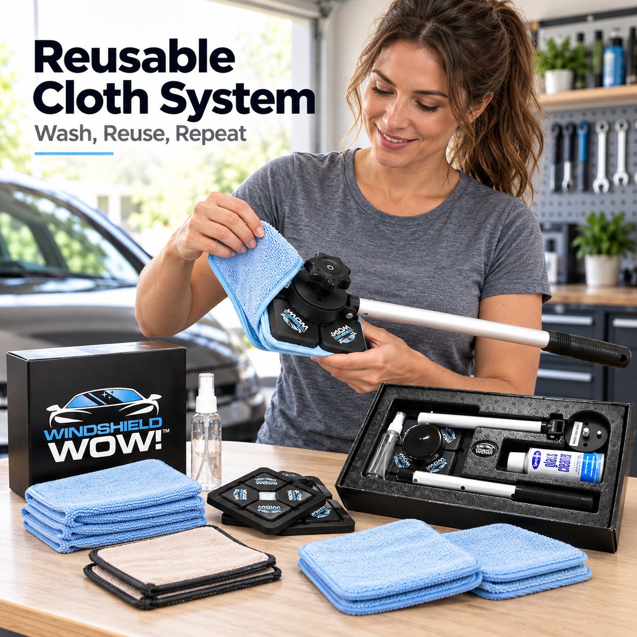 Dual Magnetic Windshield Cleaner Kit – Auto Glass Cleaning Tool