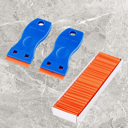 🪒 2-Piece Plastic Razor Scrapers – Includes 100 Replacement Blades