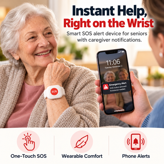 ❤️ SafeLink™ SOS Safety Watch – One-Touch Help & Fall Alert Support for Seniors