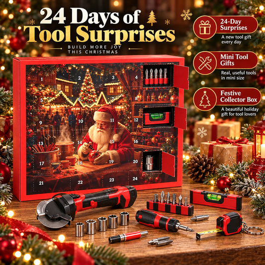 🛠️ ToolJoy™ Christmas Tool Advent Calendar – Mini Tool Surprise Gift Box for DIY Lovers