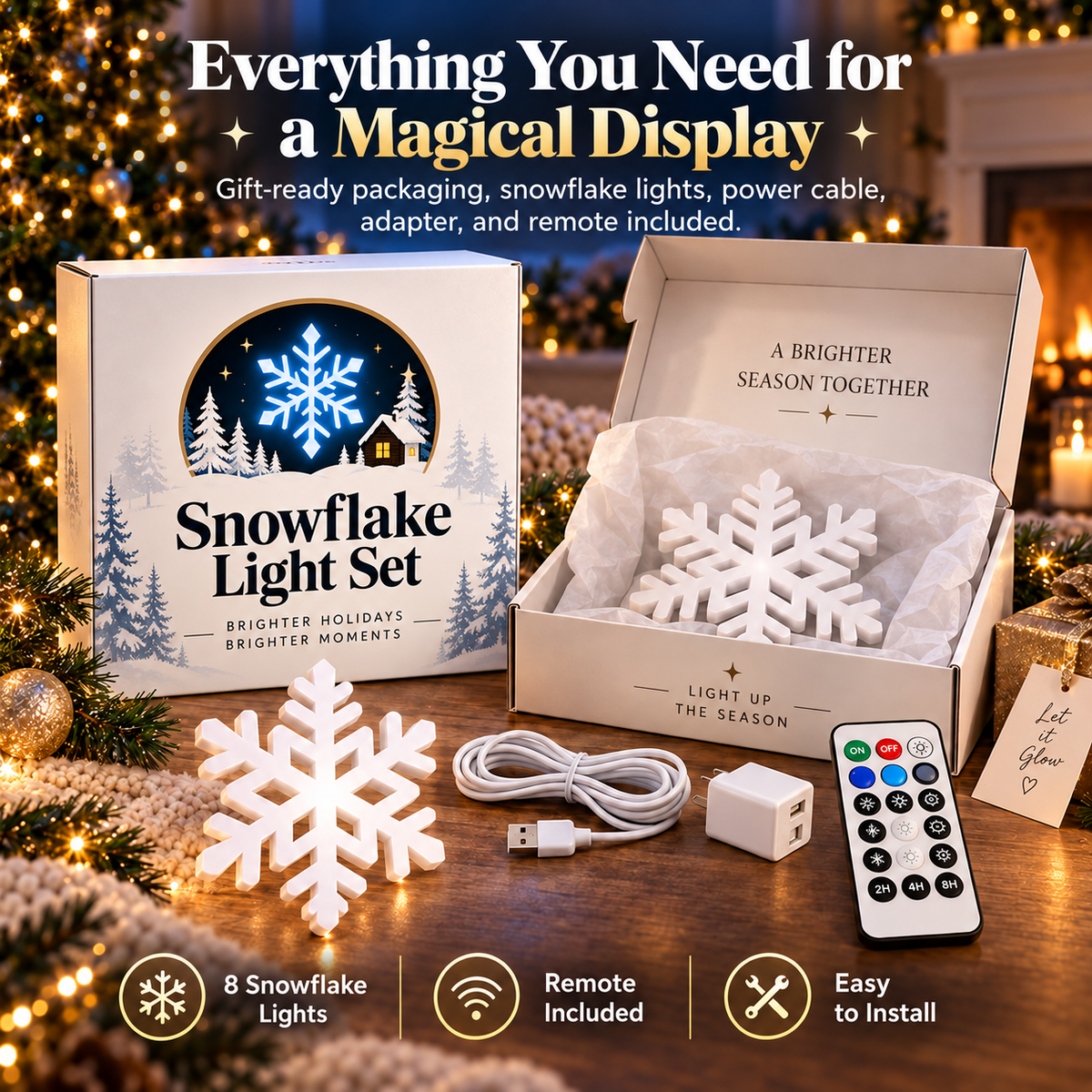 ❄️LEDSnowflake Wall Set