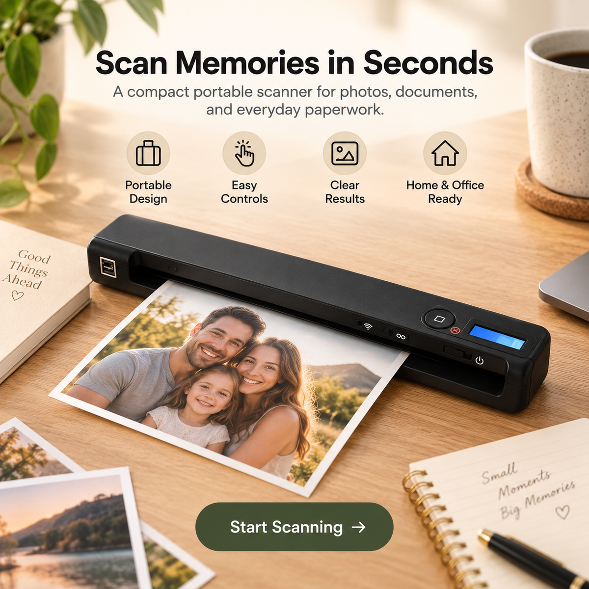 PocketScan Pro™ Portable Scanner – Digitize Photos, Documents & Memories Anywhere ⭐⭐⭐⭐⭐