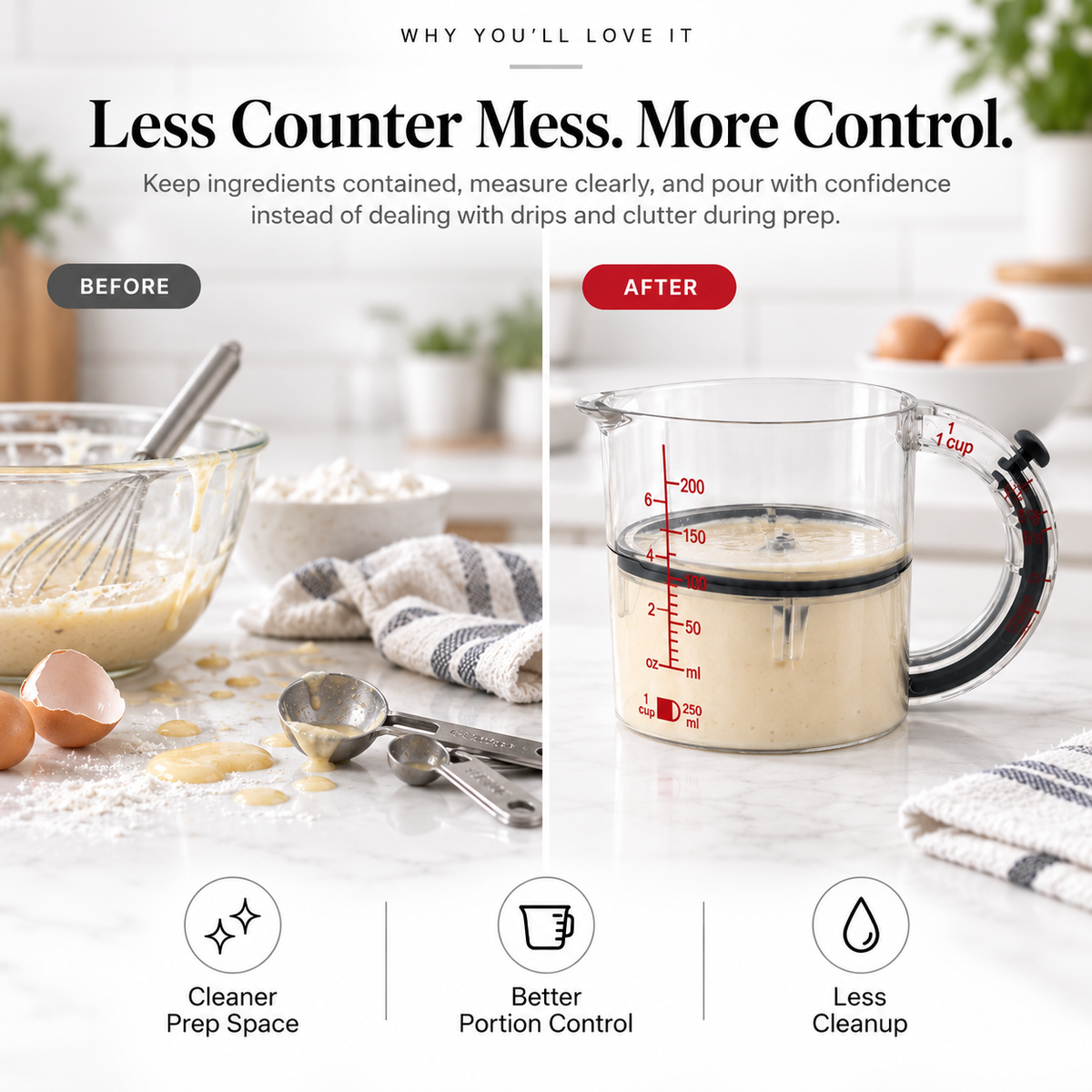 🥄 MeasureMate™ 4-in-1 Adjustable Measuring Cup – One Cup for Every Recipe