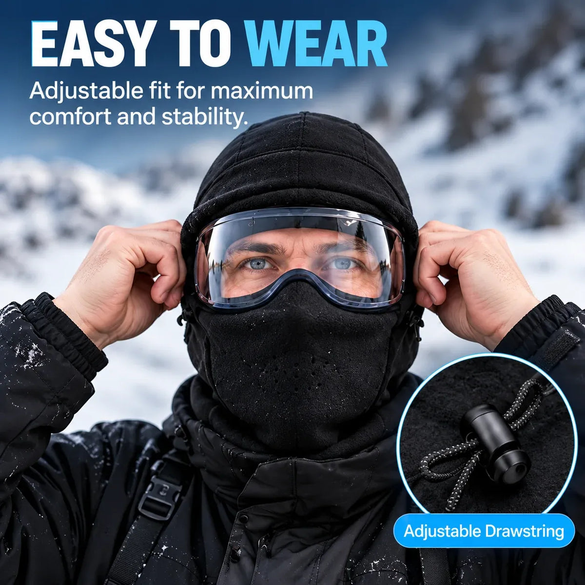❄️ WinterShield™ | 360° Full-Face Windproof Balaclava with Clear Eye Shield